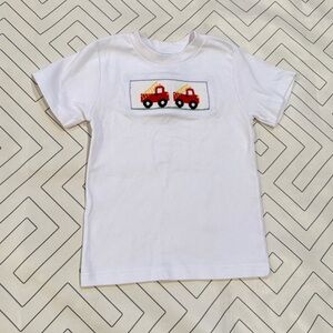 NWT Southern Sunshine Smocked Firetruck Shirt